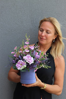 Meadows, fioletowy flowerbox welurowy