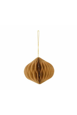 Boho Bączek, świąteczne papierowe bombki, żółte, kpl.6szt, śr.10cm