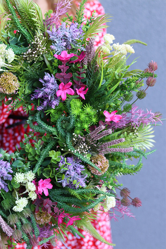 Dzika Łąka, kwiatowy wianek na drzwi