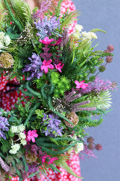 Dzika Łąka, kwiatowy wianek na drzwi