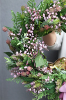 Jagodowe Konwalie, wiosenny wianek z ptaszkiem