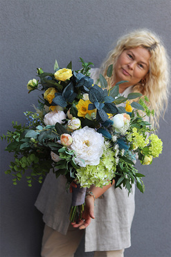 Eveline, bogaty bukiet do wazonu, wym.60x66cm