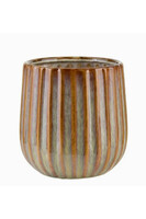 Earth A, nowoczesna osłonka / donica, ceglasty, wym.14x15x16.5cm