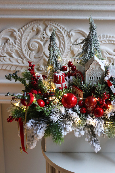 Georie Winter, stroik świąteczny