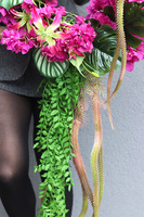 Amazonia Magenta, asymetryczny wianek na drzwi