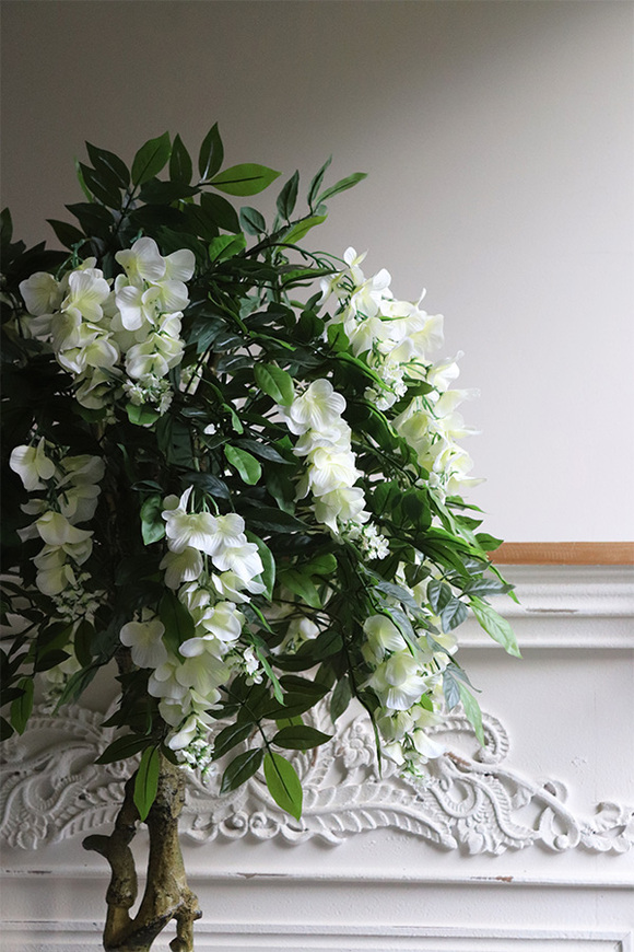 Wisteria Biała, sztuczna roślina w doniczce