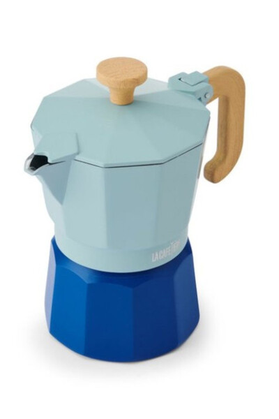 La Cafetière Venice, metalowa kawiarka, niebieska, poj.150ml