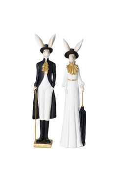 Bunny Black Easter 2, zajączek wielkanocny, parka, wys.37cm