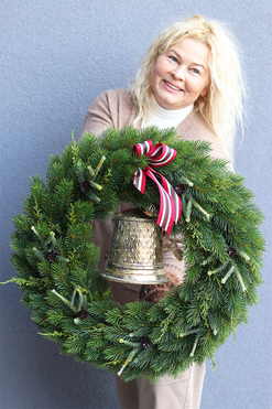 Dzyń Dzyń, świąteczny wianek dekoracyjny, śr.56cm 