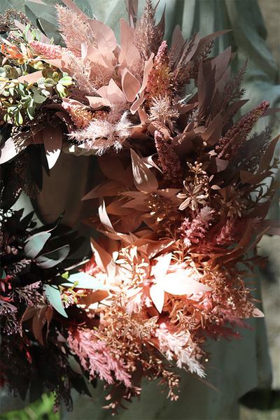 Boho Duo, kwiatowy wianek na drzwi