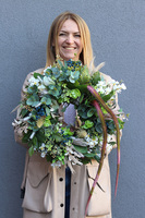 Leśne Lato, wianek dekoracyjny z jagodami	