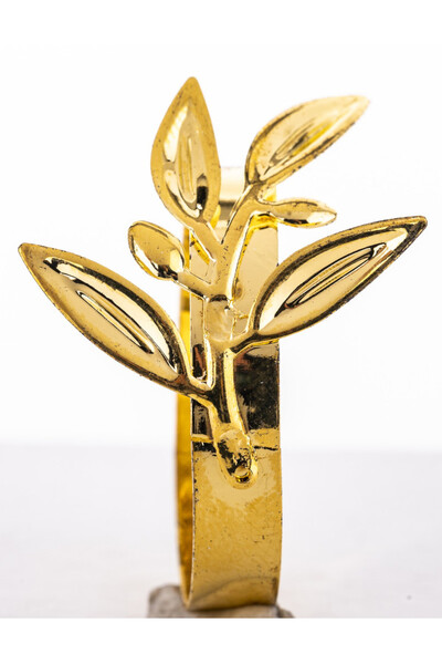 Branch, obrączki na serwetki, gałązki, złote