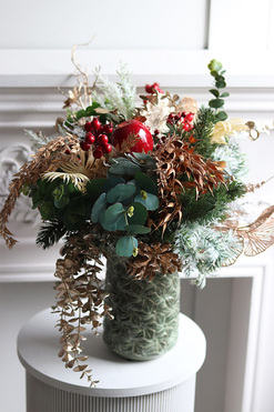 OD RĘKI Winter Mood Nedila, zimowy bukiet w wazonie, wys.55cm 