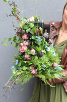  Moderro, kompozycja nagrobna w lampionie, wys.40cm