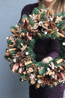 Pieczemy Pierniki, bożonarodzeniowy wianek na drzwi