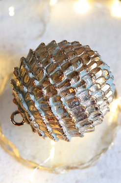 OD RĘKI Gold Line 1, bombki zawieszki, 2 sztuki, śr.10.5cm