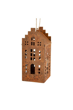 Lutose C, domek zawieszka świąteczna, kpl.4szt, wym.14.5x6x6.5cm