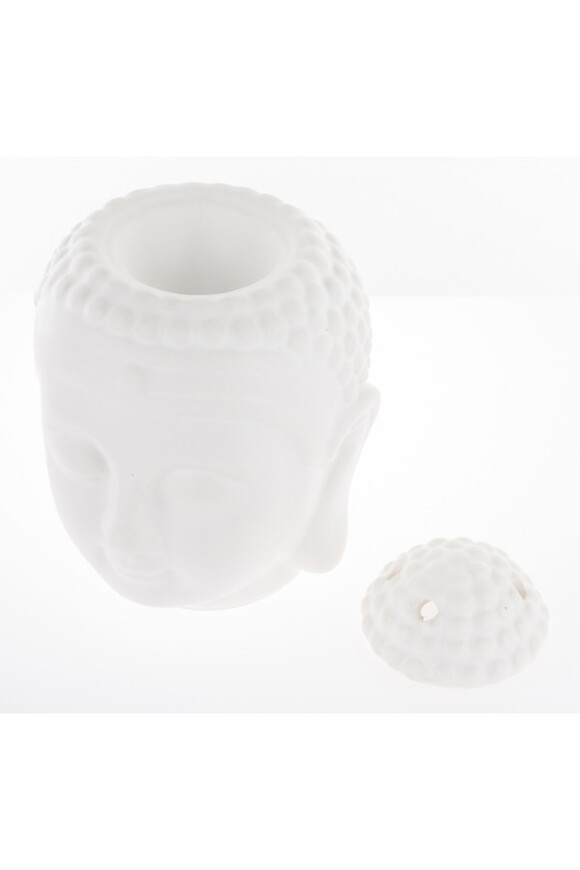 Budda ceramiczny kominek zapachowy biały