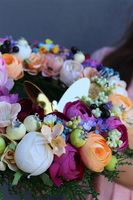 Letni Motyl, barwny wianek dekoracyjny, śr.29cm