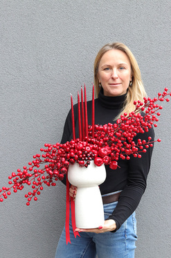 Karmin Design, świąteczny stroik adwentowy, wym.57x75cm