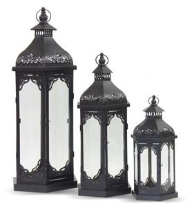 Giardino, metalowy lampion / latarenka, kpl.3 szt
