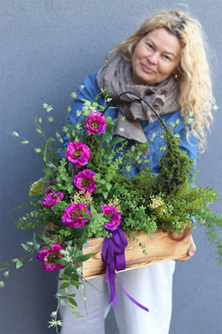 Pinkere, wielkanocna dekoracja nagrobna w skrzynce, wym.56x72cm