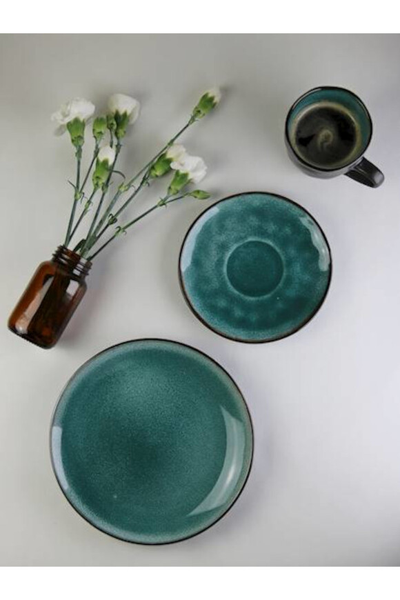 Bonita Emerald, komplet kawowy dla 6 osób