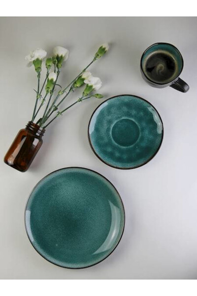 Bonita Emerald, komplet kawowy dla 6 osób