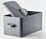 chlebak metalowy Modern Kitchen, szary, wym.39x18x21cm