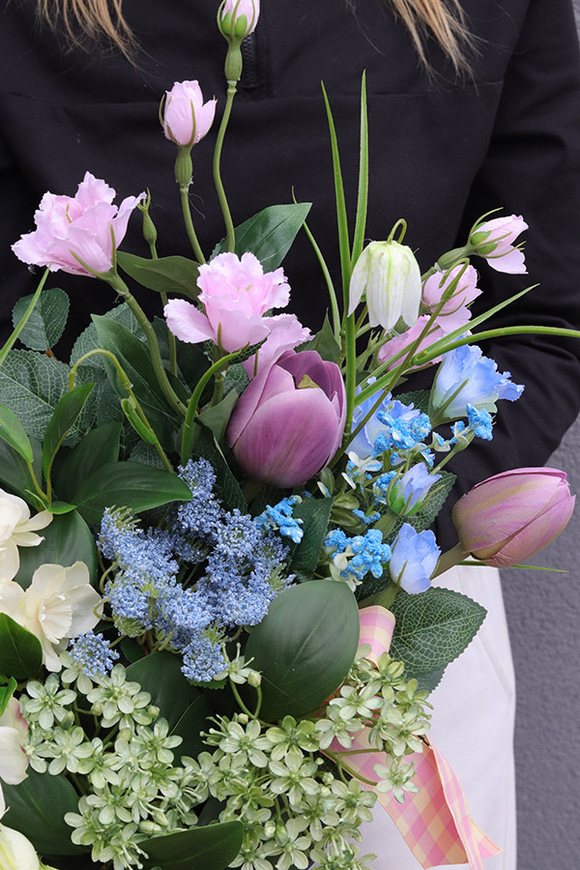 Tulippo Pink 2, komplet dekoracji nagrobnych