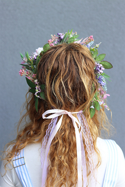 Felista, wianek na głowę z wrzosem