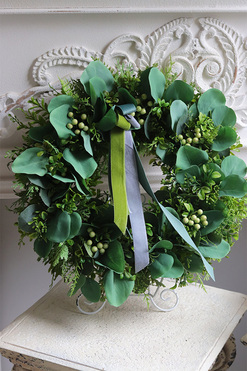 Amazonia Green House 2, zielony wianek z eukaliptusem, śr.40cm