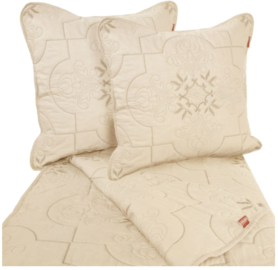 narzuta Coverlet Krem, wym.240x220cm + poszewki 2 szt.  45x45cm