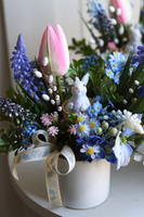 Szafirkowo New, stroik wielkanocny z szafirkami