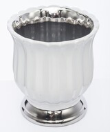 Regina Flower C, osłonka ceramiczna, biało-srebrna, wym.14.5x13x13cm