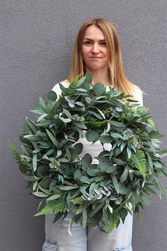 Eucalipti Gedrua, zielony wianek na drzwi