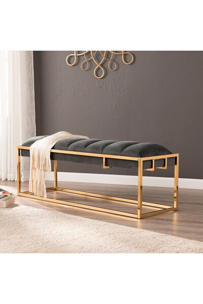 Everson, ławka z welurowym obiciem