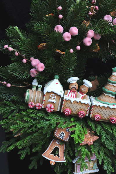 Sielskie Święta, świąteczny wianek z ciuchcią