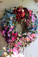 Caryca Katarzyna Dreamiosa, bogaty wianek na drzwi, śr.64cm   