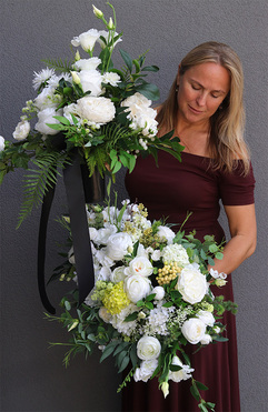 White Palena, komplet dekoracji nagrobnych, kompozycja + bukiet