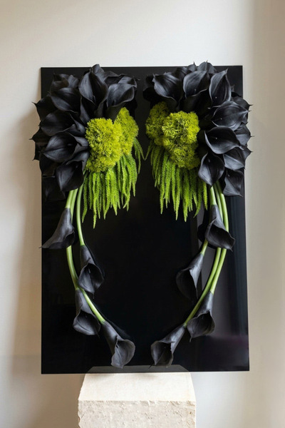 New Design Skrzydła Anioła Black, dekoracja nagrobna na czarnej podstawie