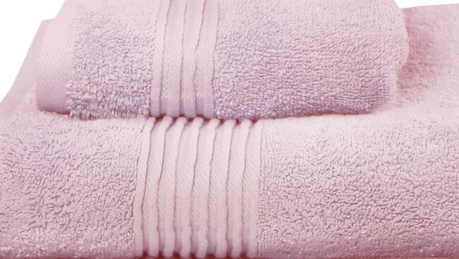 bawełniany ręcznik Basic, kolor różowy, wym.50x100cm