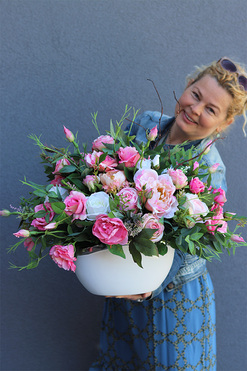 elegancka kompozycja, Abellania, wym.39x50cm