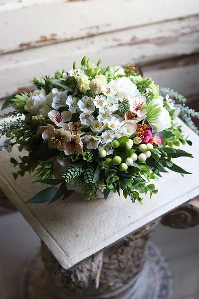 Medusa Sakramento, kompozycja w białym naczyniu, wym.25x37cm