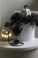 Halloween, dekoracyjna dynia ceramiczna lampion	