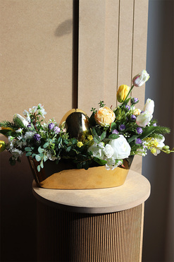 Easter Goldis, stroik wielkanocny z jajkiem, wym.38x52cm