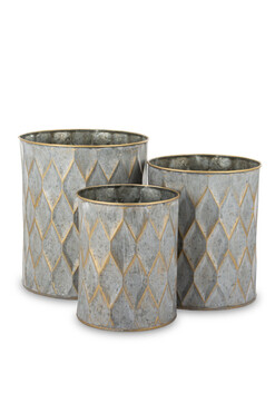 Zallia, metalowa osłonka dekoracyjna, kpl.3szt