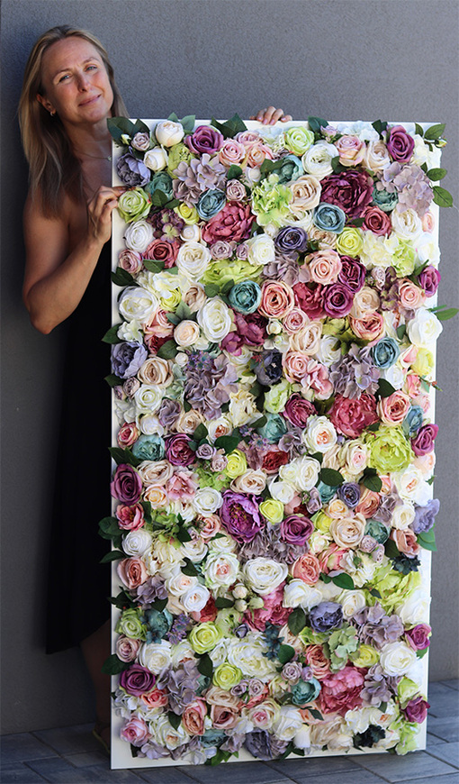 duża kwietna rama jednostronna, Walencja, wym.148x76cm