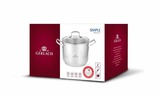 Simple, stalowy garnek z pokrywką, poj.7l, śr.24cm