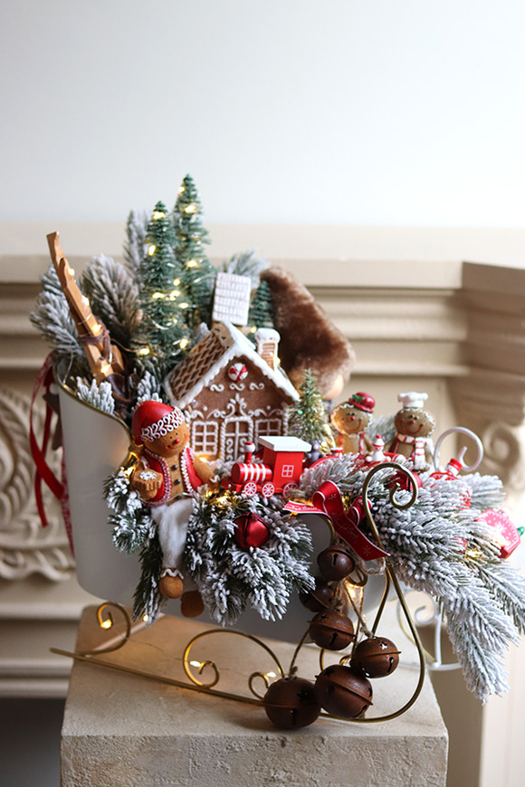 Jadą Sanie, świąteczny stroik